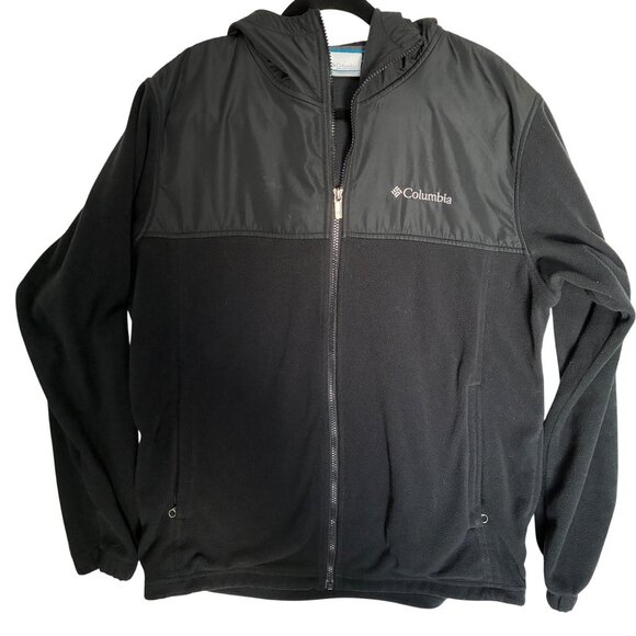 Columbia Men’s Hypervisor Hybrid Fleece Full Zip Jacket Black Fleece Sz L Gorpco - Picture 1 of 8